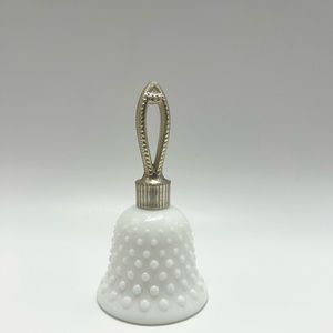 Avon - Vintage Hobnail Bell Milk Glass Decanter.